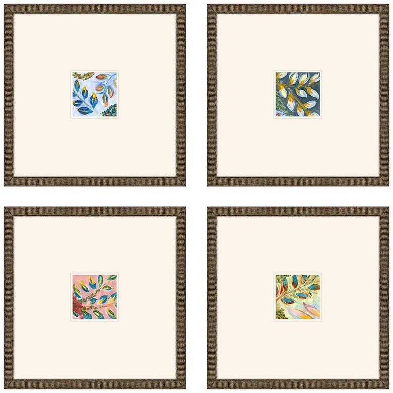 Image 3 Botanica III 16" Square 4-Piece Framed Giclee Wall Art Set