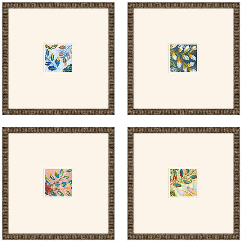 Image 3 Botanica III 16 inch Square 4-Piece Framed Giclee Wall Art Set