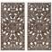 Botanical 31 1/2" High Wood Wall Panels Set of 2