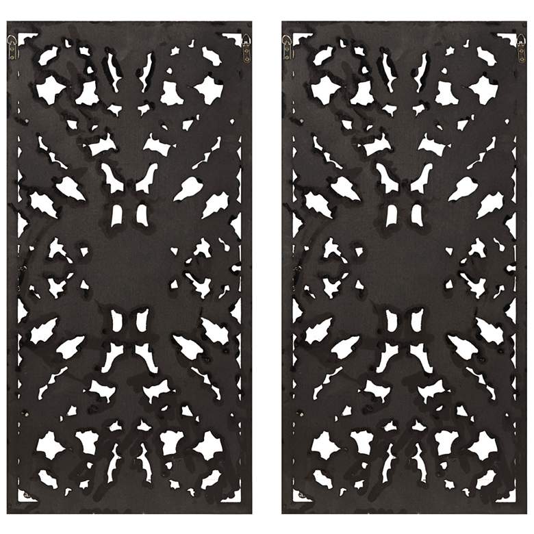 Image 6 Botanical 31 1/2 inch High Wood Wall Panels Set of 2 more views