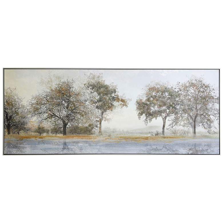 Image 1 Botanical 71.85"W x 28.54"H Black Sliver Ps Framed Wall Art