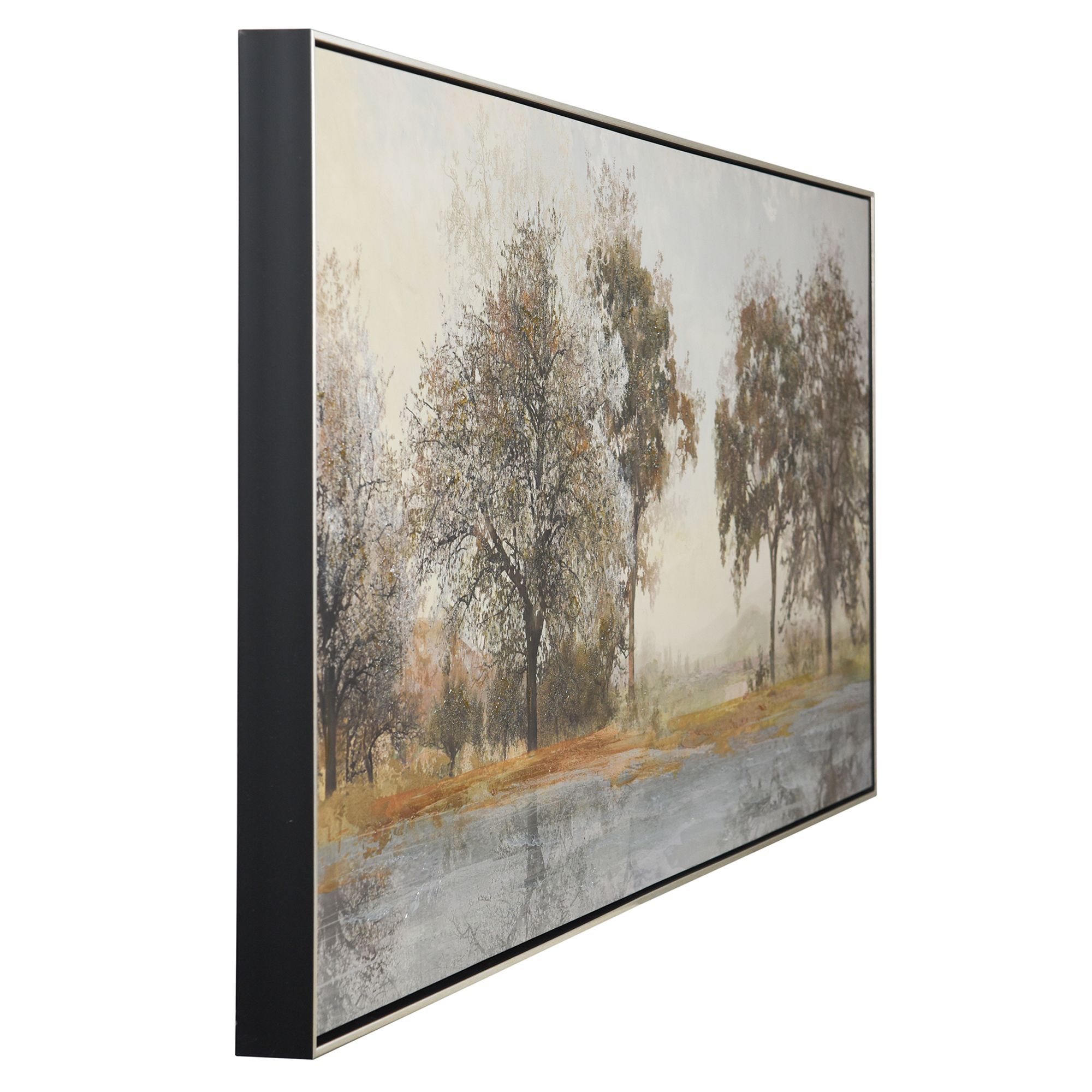 Image 2 Botanical 71.85"W x 28.54"H Black Sliver Ps Framed  Wall Art more views