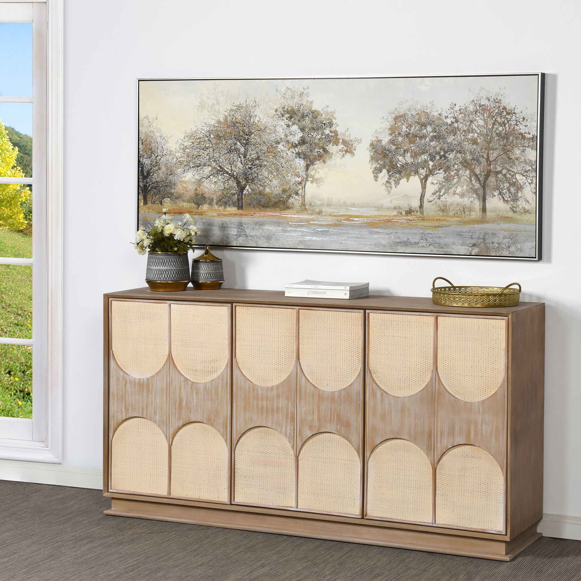 Image 6 Botanical 71.85"W x 28.54"H Black Sliver Ps Framed  Wall Art more views