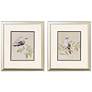 1_Botanical Birds 15"W x 17"H Transitional Framed Art Set of 2