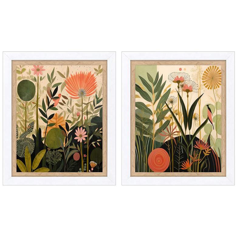 Image 1 Botanical Embrace 20"W x 24"H Framed Wall Art Set of 2