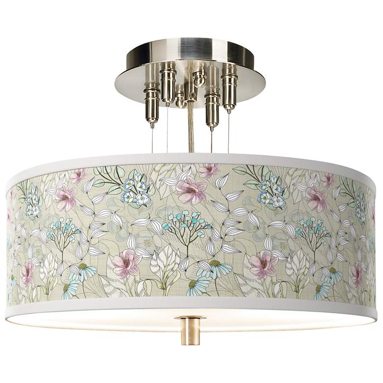 Image 1 Botanical Giclee 14" Wide Ceiling Light