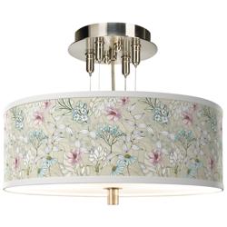 Botanical Giclee 14&quot; Wide Ceiling Light