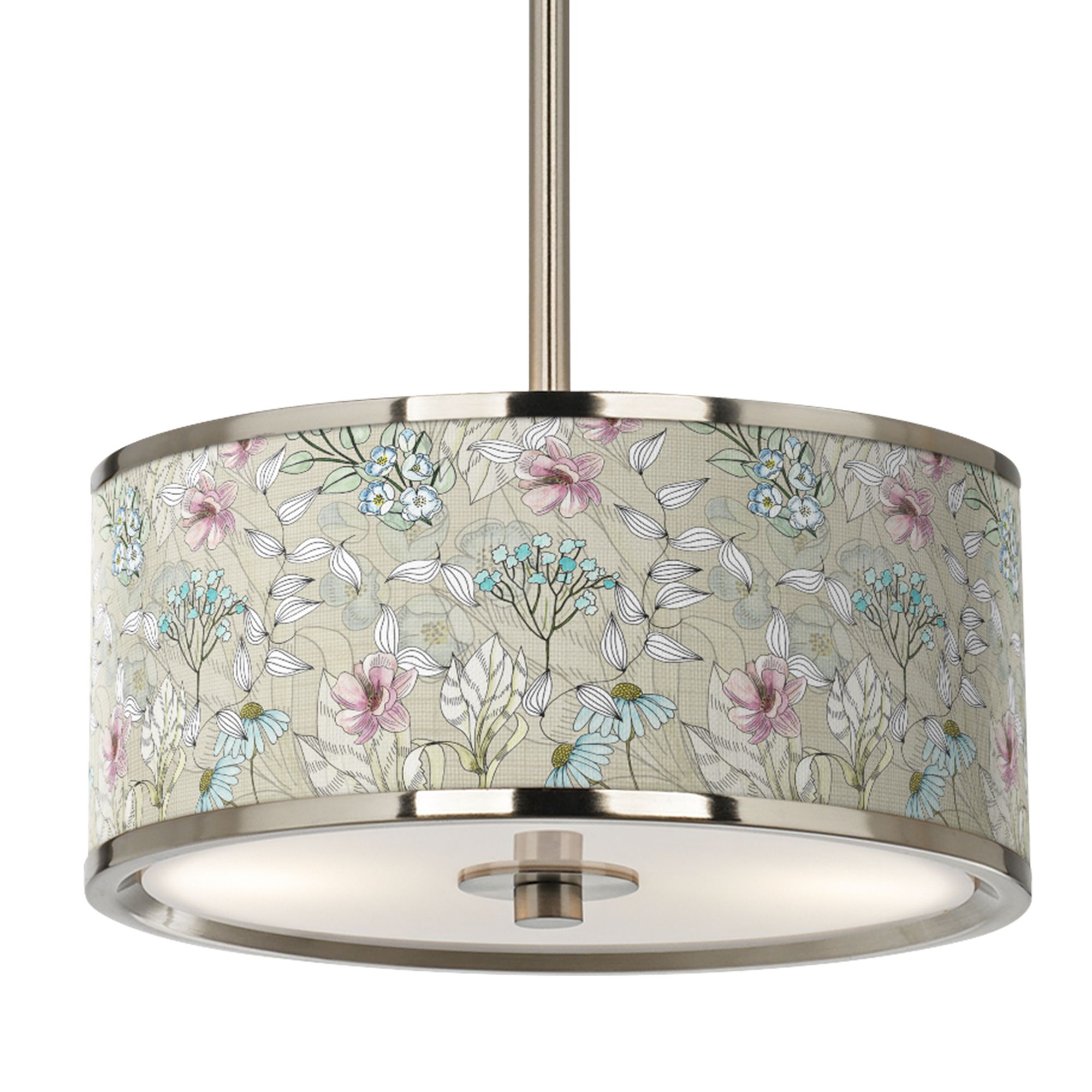 Image 3 Botanical Giclee Glow 10 1/4" Wide Pendant Light more views