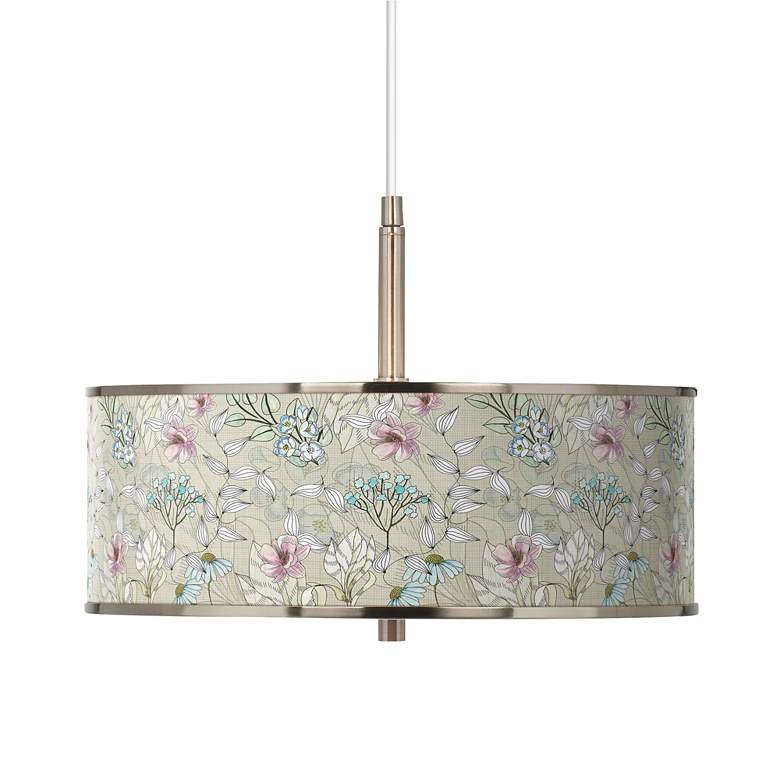 Image 1 Botanical Giclee Glow 16" Wide Pendant Light