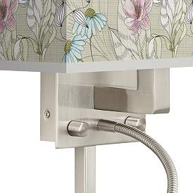 Image2 of Botanical Giclee Glow LED Reading Light Plug-In Sconce more views