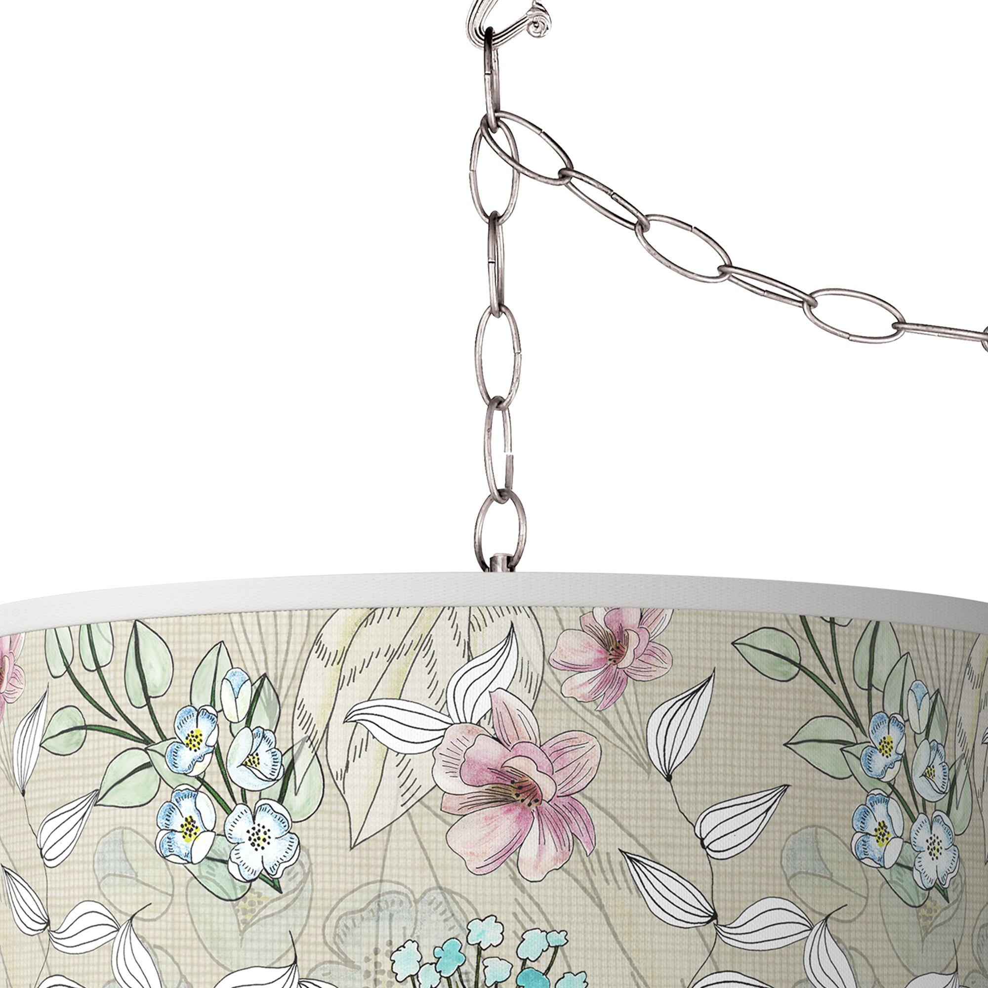 Image 2 Botanical Giclee Glow Plug-In Swag Pendant more views