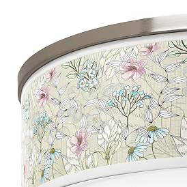 Image2 of Botanical Giclee Nickel 20 1/4" Wide Ceiling Light more views