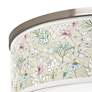 Thumbnail2 of Botanical Giclee Nickel 20 1/4" Wide Ceiling Light more views
