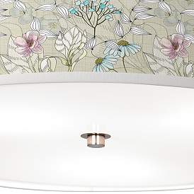 Image3 of Botanical Giclee Nickel 20 1/4" Wide Ceiling Light more views