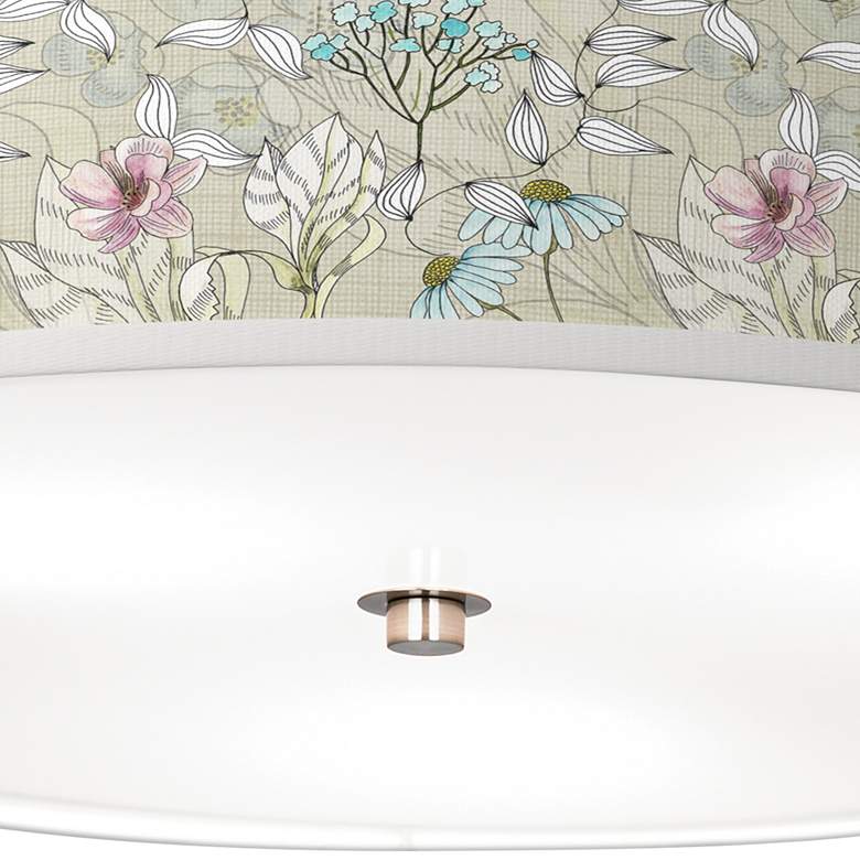Image 3 Botanical Giclee Nickel 20 1/4" Wide Ceiling Light more views