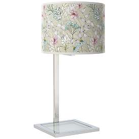 Image1 of Botanical Glass Inset Table Lamp