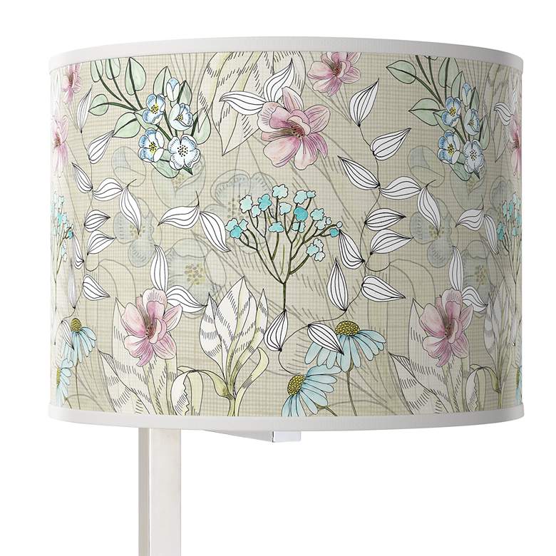 Image 2 Botanical Glass Inset Table Lamp more views