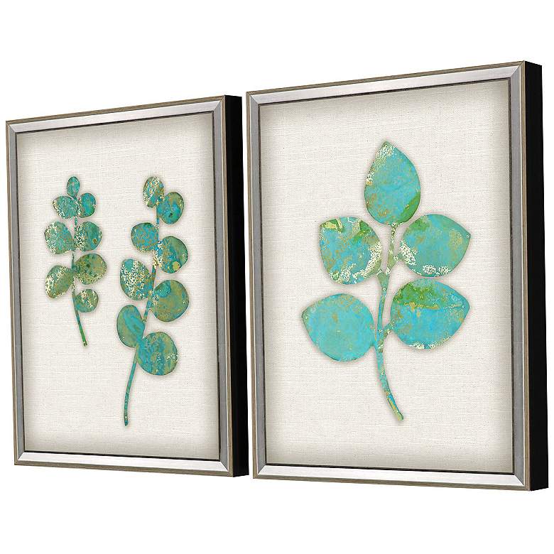 Image 2 Botanical I 18"W x 22"H Framed Art Set of 2 more views