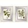 Botanical Leaf II 25" High 2-Piece Framed Wall Art Set