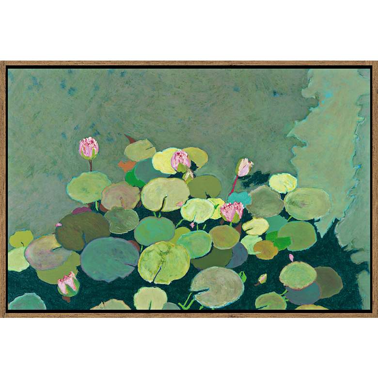 Image 1 Botanical Lillypads 33 1/2 inch Wide Giclee Framed Wall Art