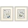 2_Botanical Page 14"W x 16"H Framed Art - Set of 2