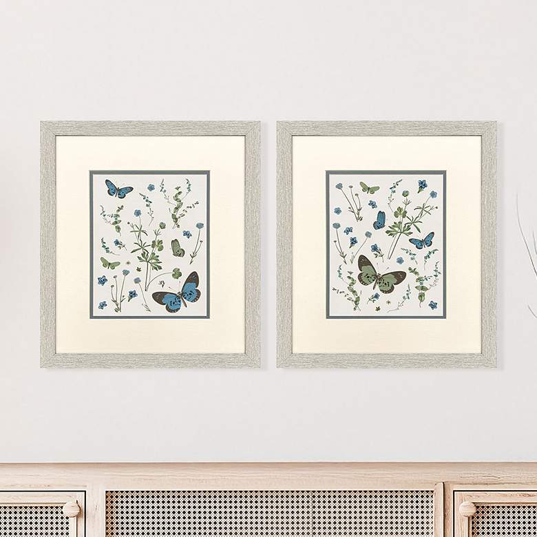 Image 1 Botanical Page 14"W x 16"H Framed Art - Set of 2