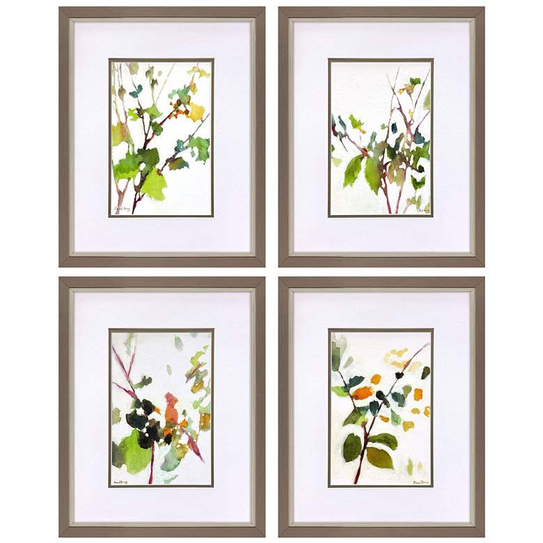 Image 1 Botanical Reverie 15"W x 19"H Framed Wall Art Set of 4