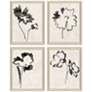 2_Botanical Silhouettes 14"W x 18"H Framed Art - Set of 4