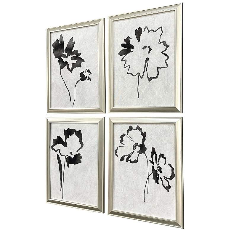 Image 3 Botanical Silhouettes 14"W x 18"H Framed Art - Set of 4 more views