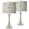 Botanical Trish 26 1/4" High Brushed Nickel Touch Table Lamps Set of 2