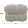 2_Boucle Fabric Upholstered Ottoman, Beige more views