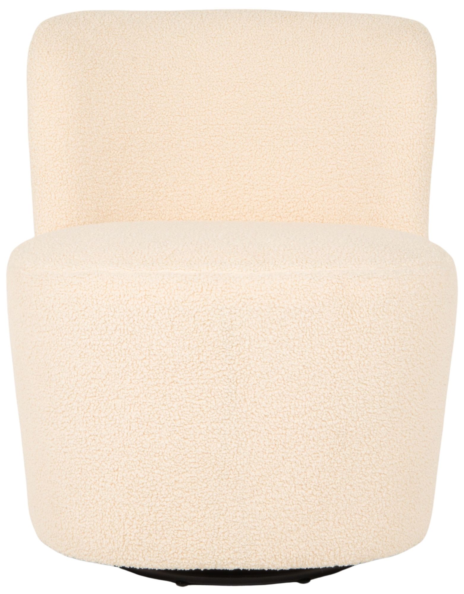 Boucle Swivel Accent Chair, Ivory