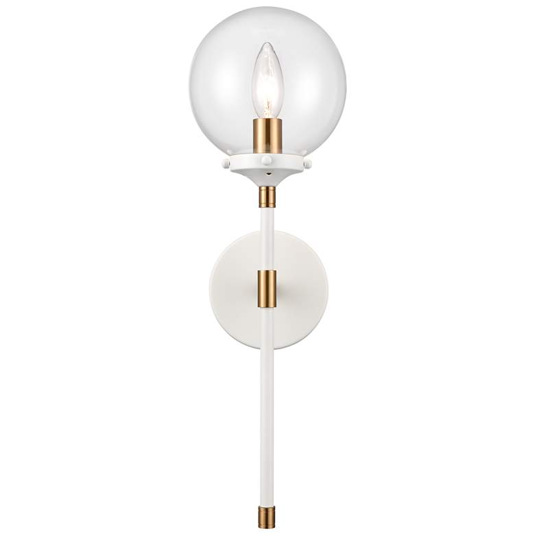 Image 1 Boudreaux 19" High 1-Light Sconce - Matte White