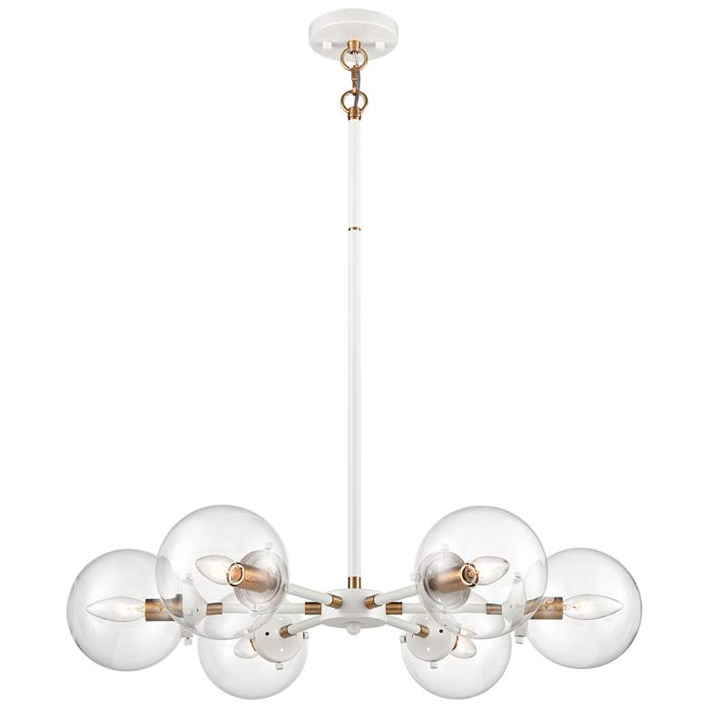 Image 1 Boudreaux 28" Wide 6-Light Chandelier - Matte White