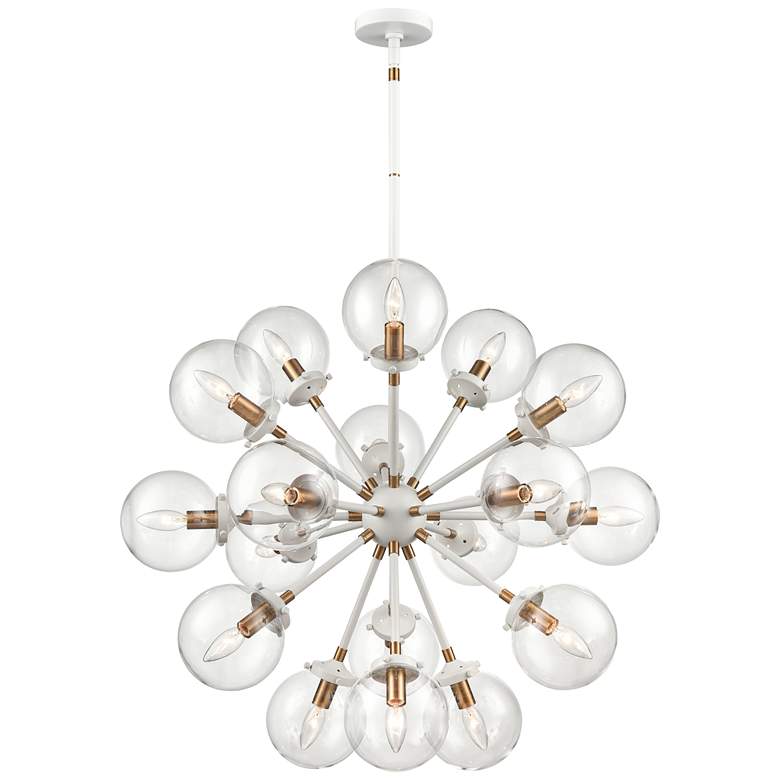 Image 1 Boudreaux 32" Wide 18-Light Chandelier - Matte White