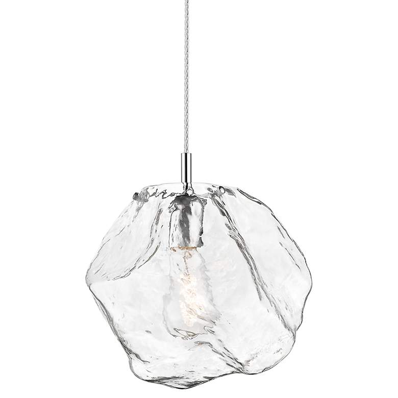 Image 3 Boulder 12" Wide Chrome and Clear Glass LED Mini Pendant
