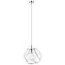 3_Boulder 12" Wide Chrome and Clear Glass LED Mini Pendant