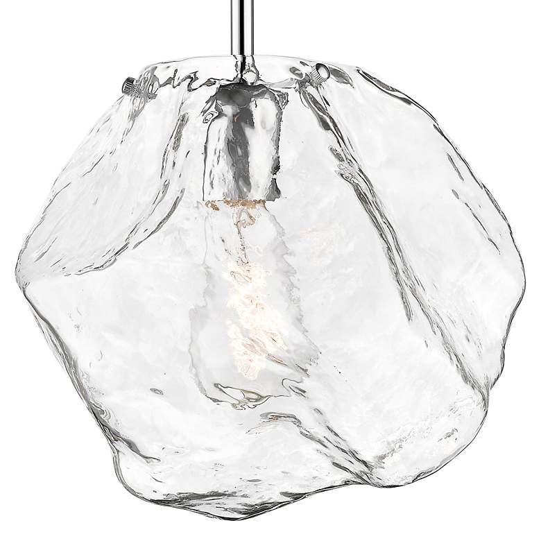 Image 4 Boulder 12" Wide Chrome and Clear Glass LED Mini Pendant more views
