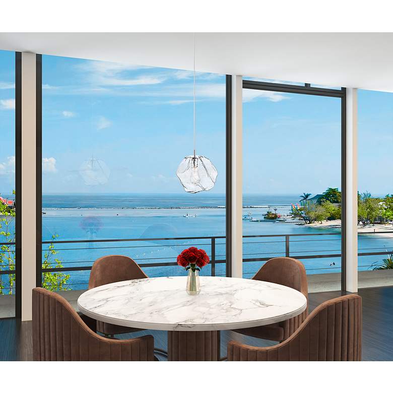 Image 5 Boulder 12" Wide Chrome and Clear Glass LED Mini Pendant more views
