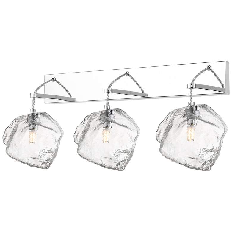 Image 1 Boulder - 3-Light Wall/Vanity Fixture - Matte Chrome Finish - Clear Glass