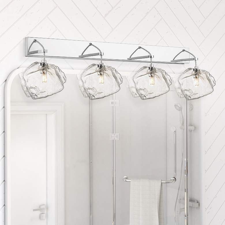 Image 1 Boulder 31 3/4" Wide Stainless Steel 4-Light LED Bath Light