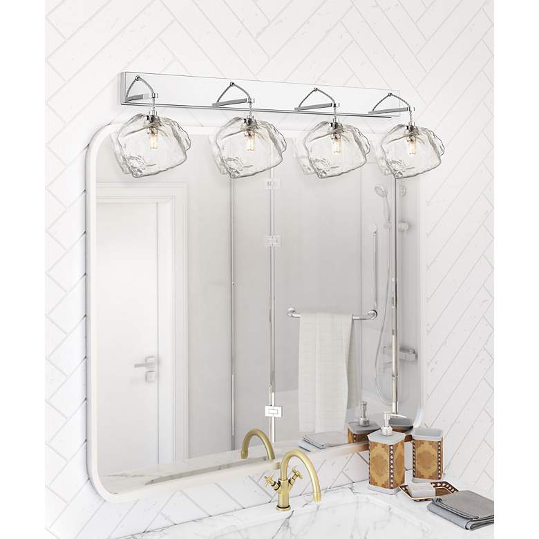Image 3 Boulder 31 3/4" Wide Stainless Steel 4-Light LED Bath Light more views