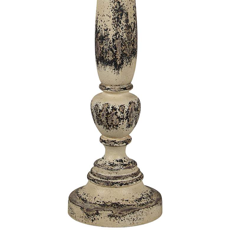 Image 3 Boulder 65" Distressed Black and Cream White Floor Lamp more views