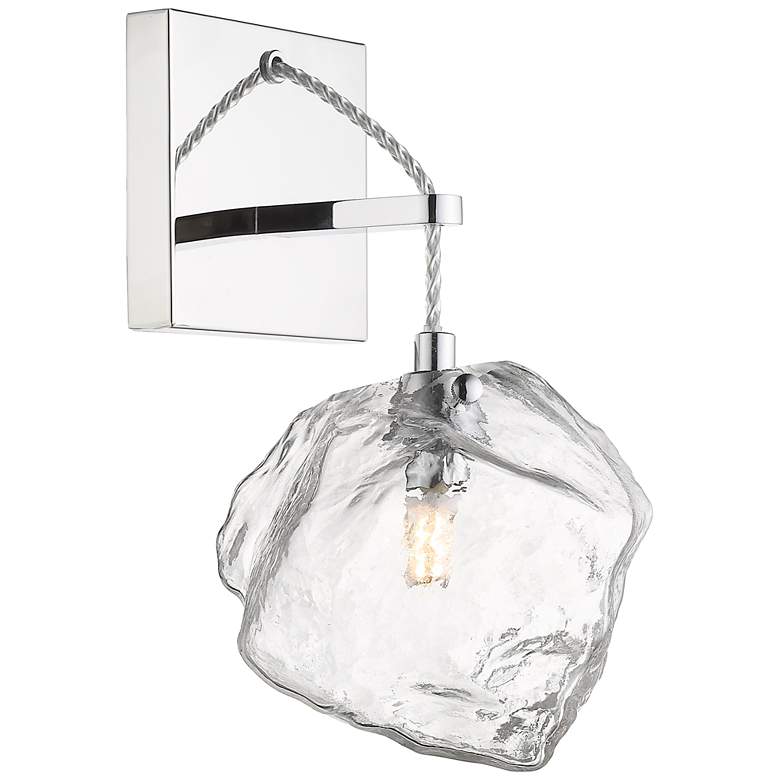 Image 1 Boulder - Wall Fixture - Matte Chrome Finish - Clear Glass