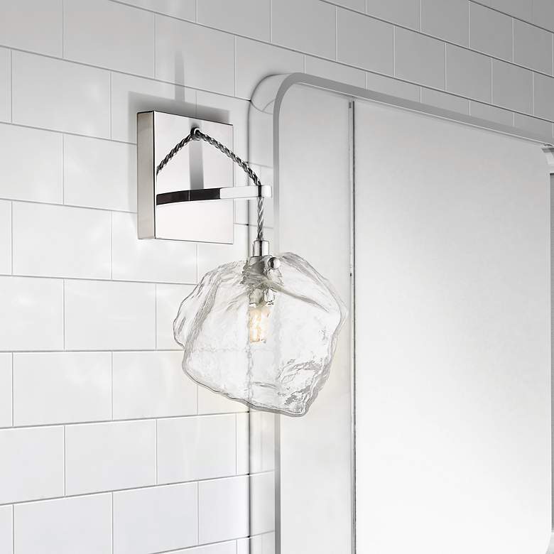 Image 2 Boulder - Wall Fixture - Matte Chrome Finish - Clear Glass more views
