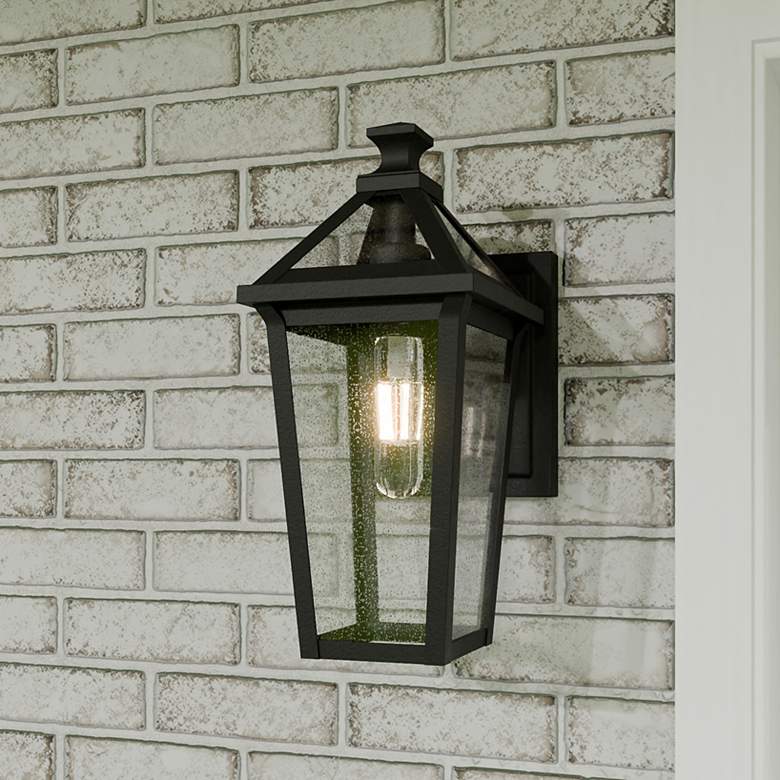 Image 1 Boulevard 1-Light Matte Black Outdoor Wall Lantern