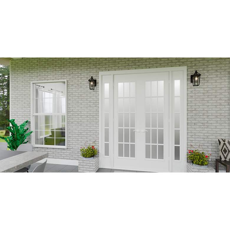 Image 6 Boulevard 1-Light Matte Black Outdoor Wall Lantern more views