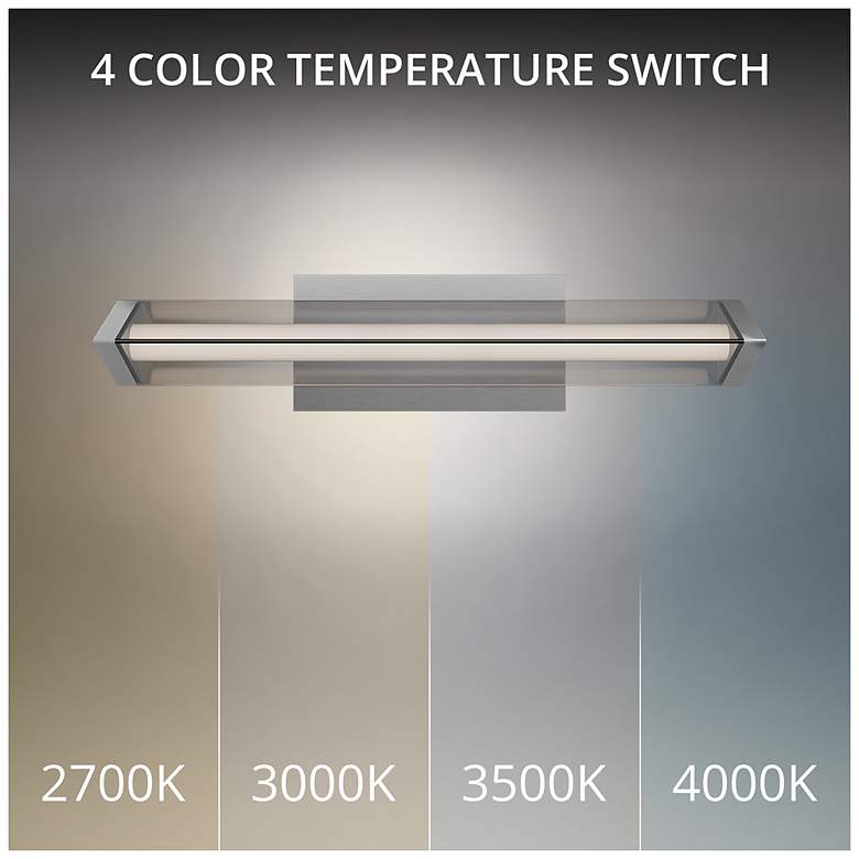 Image 2 Boulevard 2.5"H x 18"W 1-Light Bath Vanity & Wall Light in Brushed Nickel more views