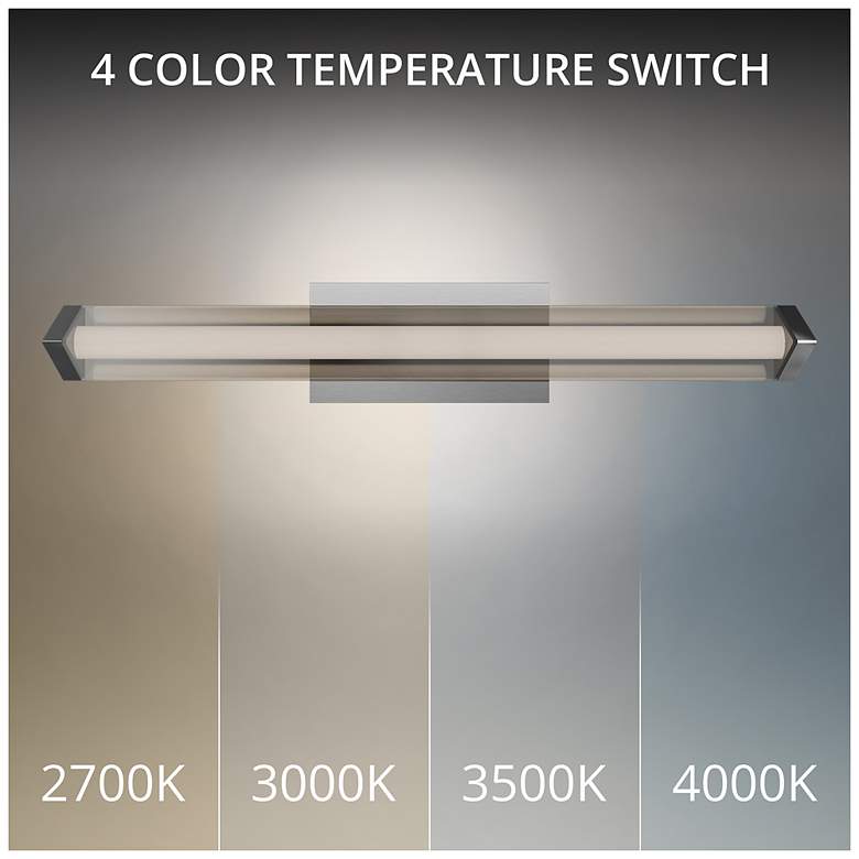 Image 2 Boulevard 2.5"H x 24"W 1-Light Bath Vanity & Wall Light in Brushed Nickel more views