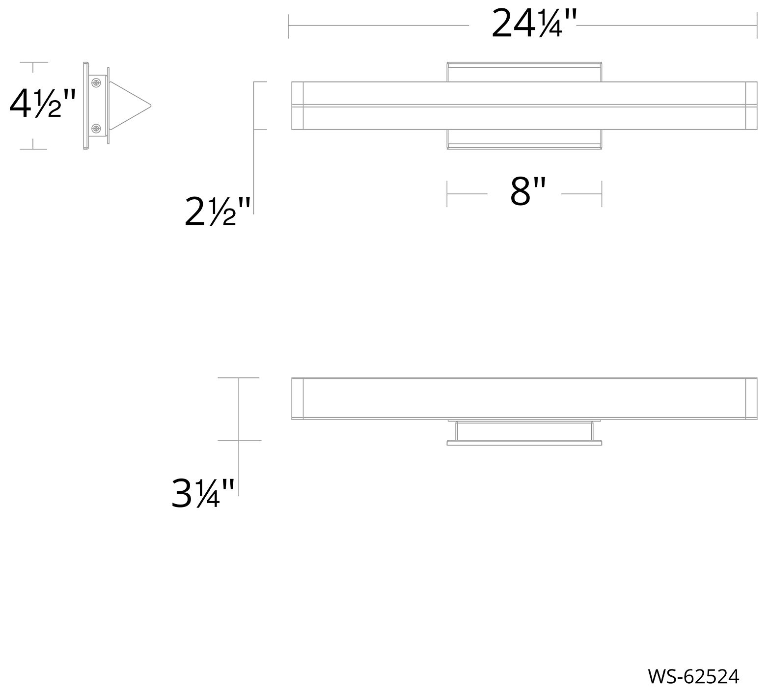 Image 3 Boulevard 2.5"H x 24"W 1-Light Bath Vanity & Wall Light in Ag more views